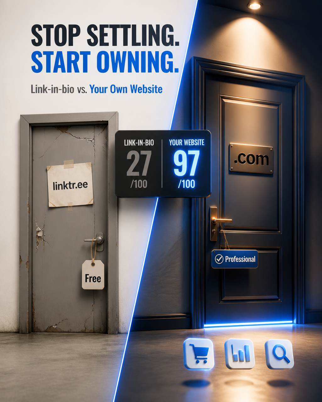 Create a vertical 4:5 (1080x1350) mixed-style visual: a bold