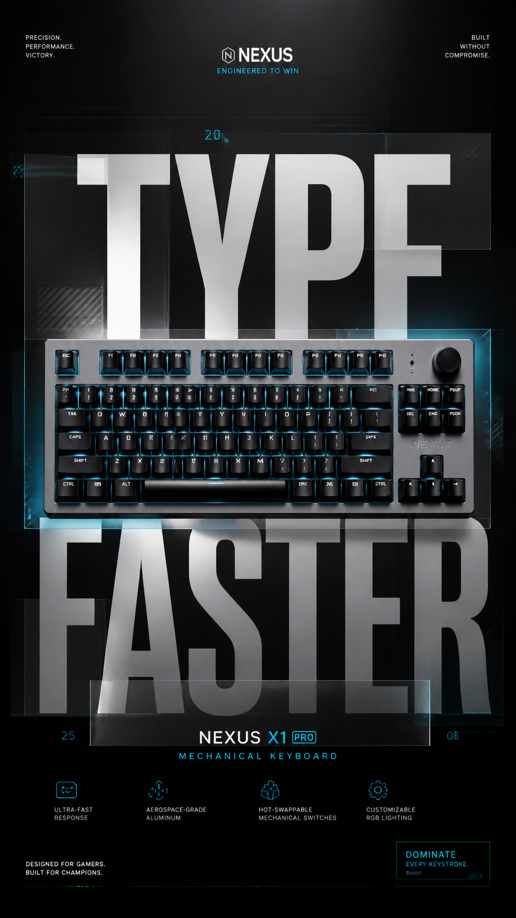 A premium commercial advertising poster for a luxury gaming