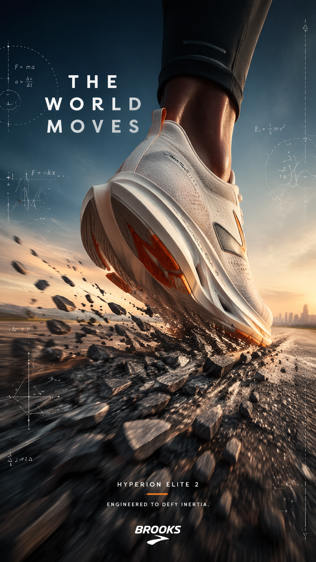 A premium 9:16 sports advertising poster.Main Subject:A prem