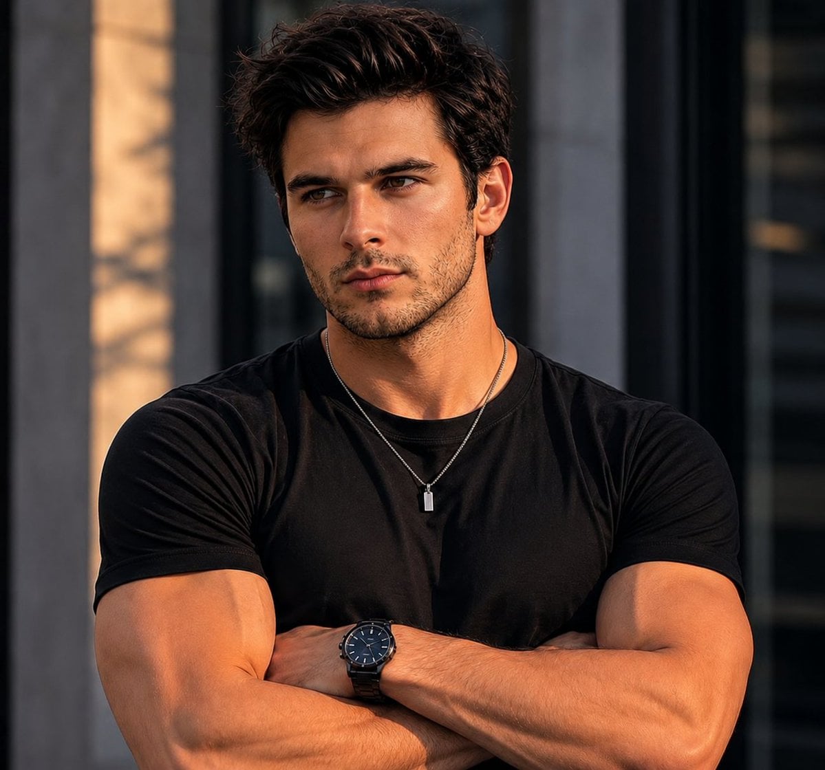 Ultra-realistic cinematic portrait of a handsome young man w