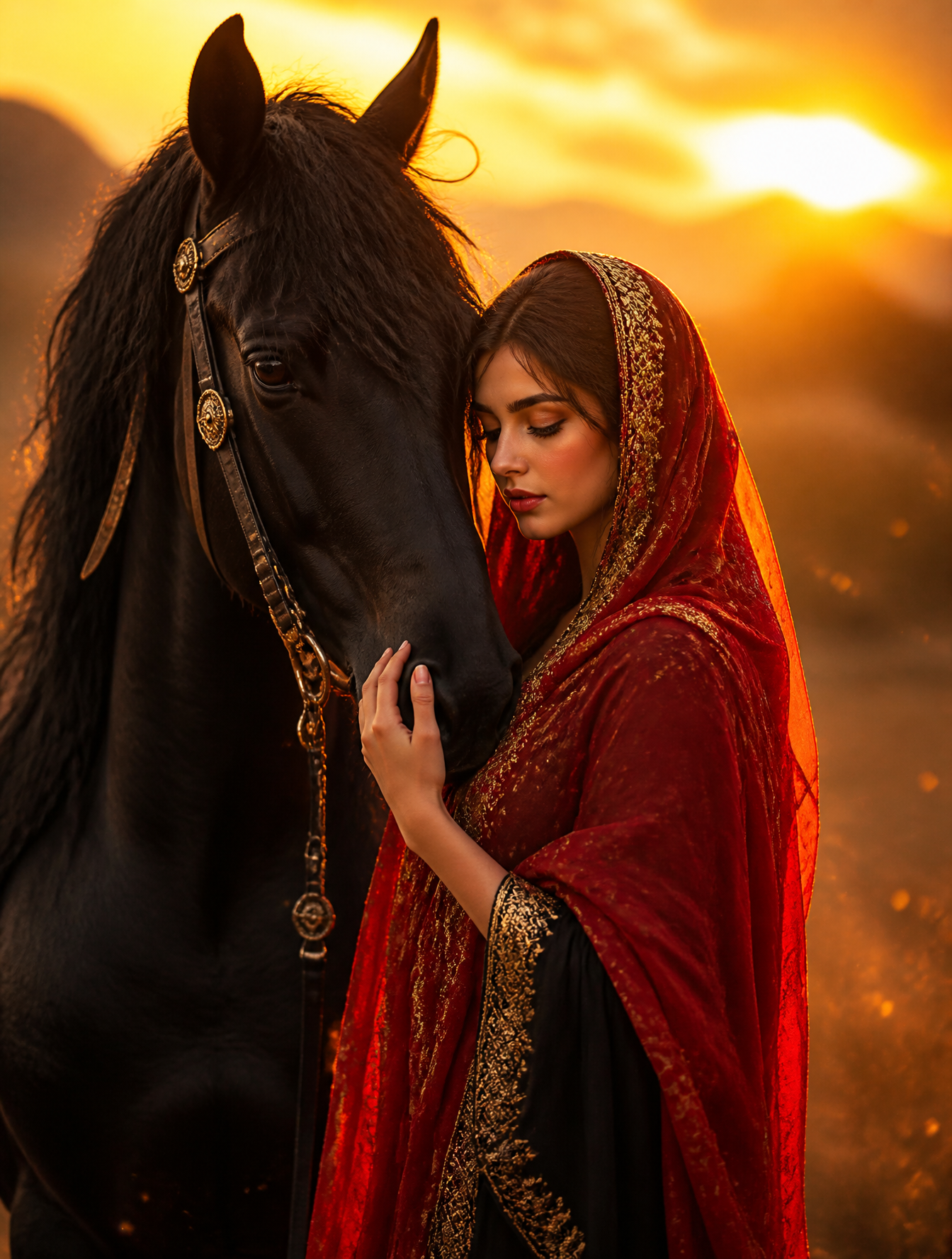 A stunningly beautiful woman with a delicate face and fair s