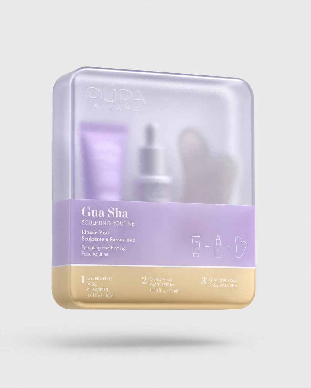 A hyper-detailed 3D frosted translucent glass version of the