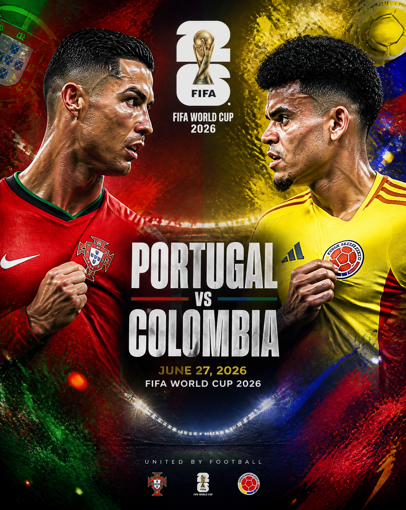ULTRA-REALISTIC FIFA WORLD CUP 2026 MATCH POSTER, Cristiano