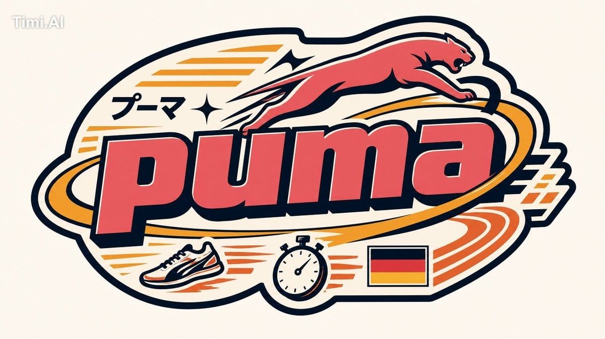 Create a premium flat vector badge inspired by ASICS, design
