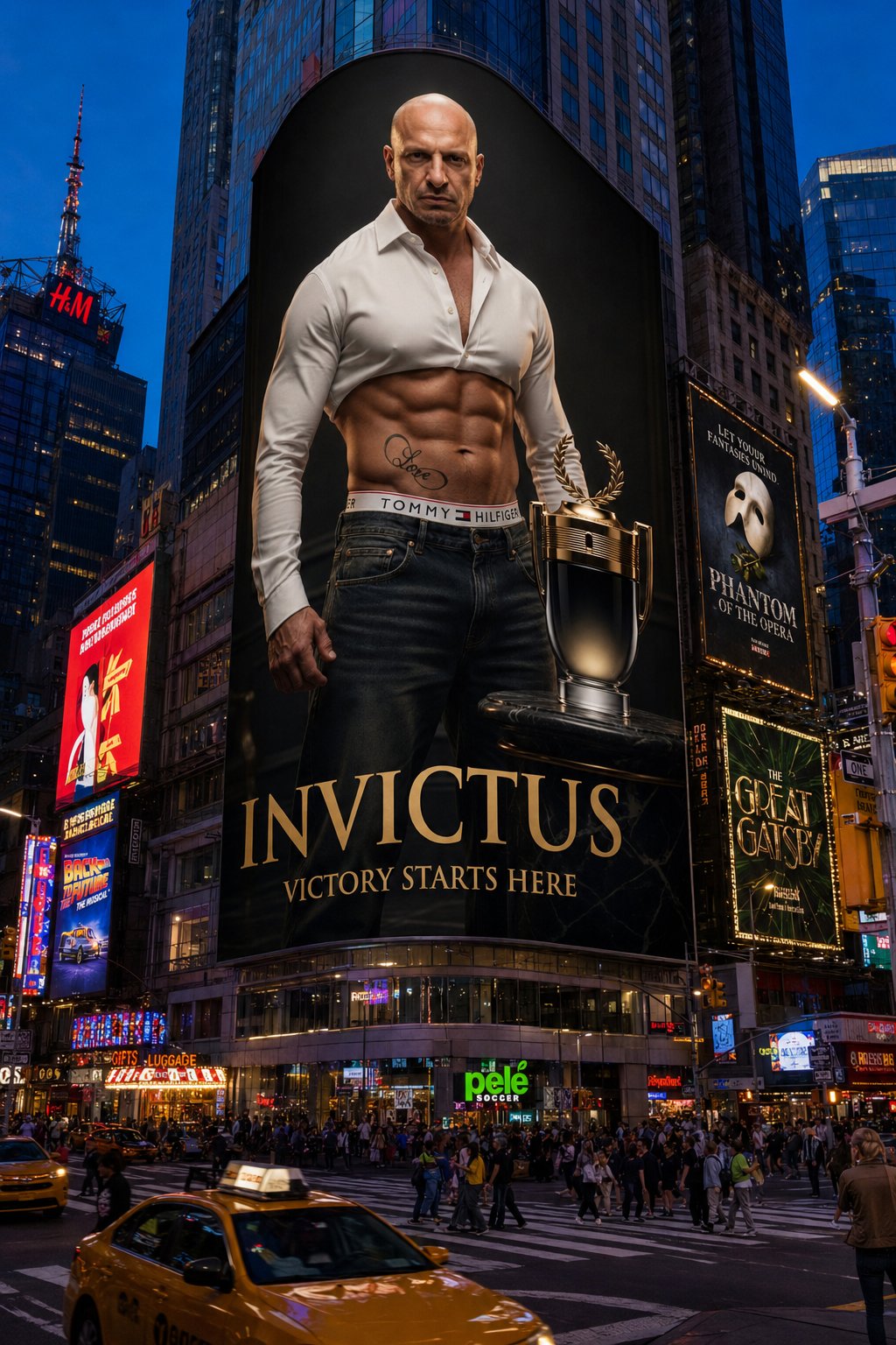 “INVICTUS” Times Square Billboard
Use the uploaded portrait