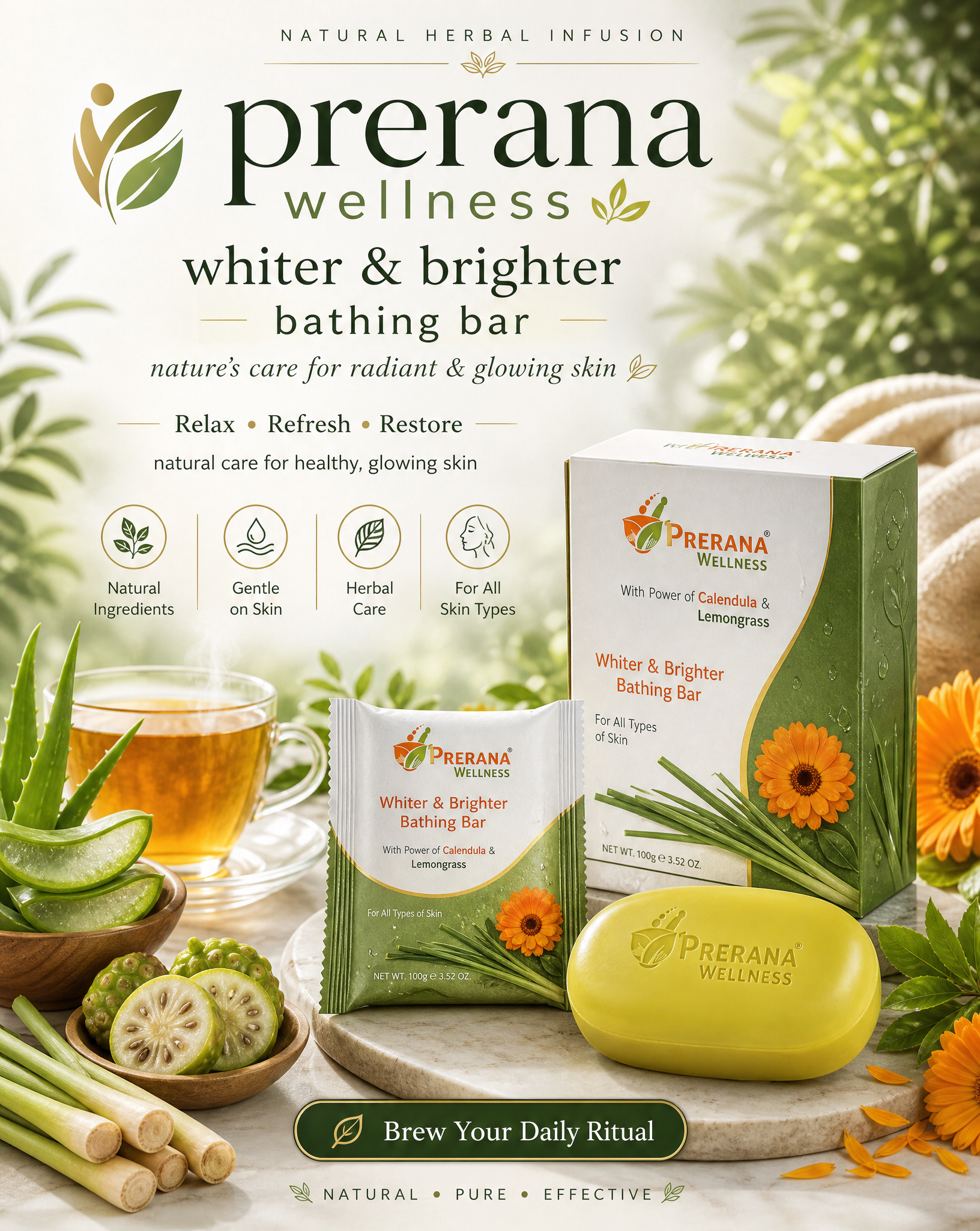Create a premium wellness advertising poster for a wellness
