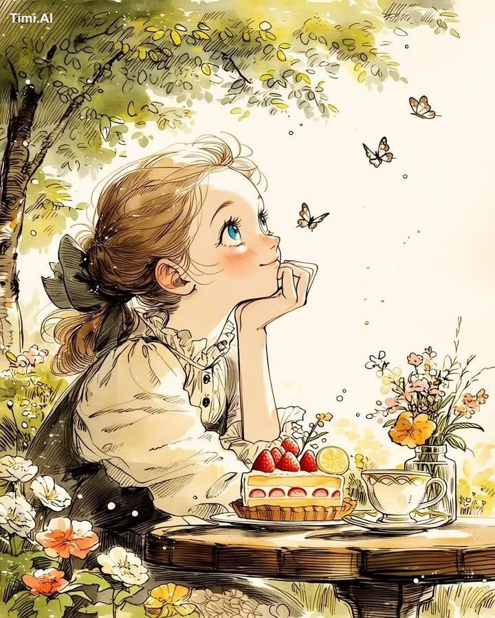 Ultra-detailed watercolor and ink illustration in a delicate