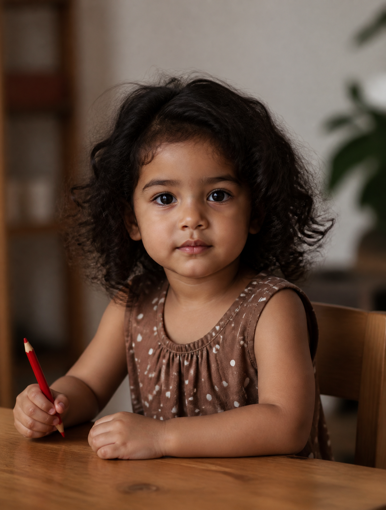 Subject and Action
A candid portrait of a toddler with volum