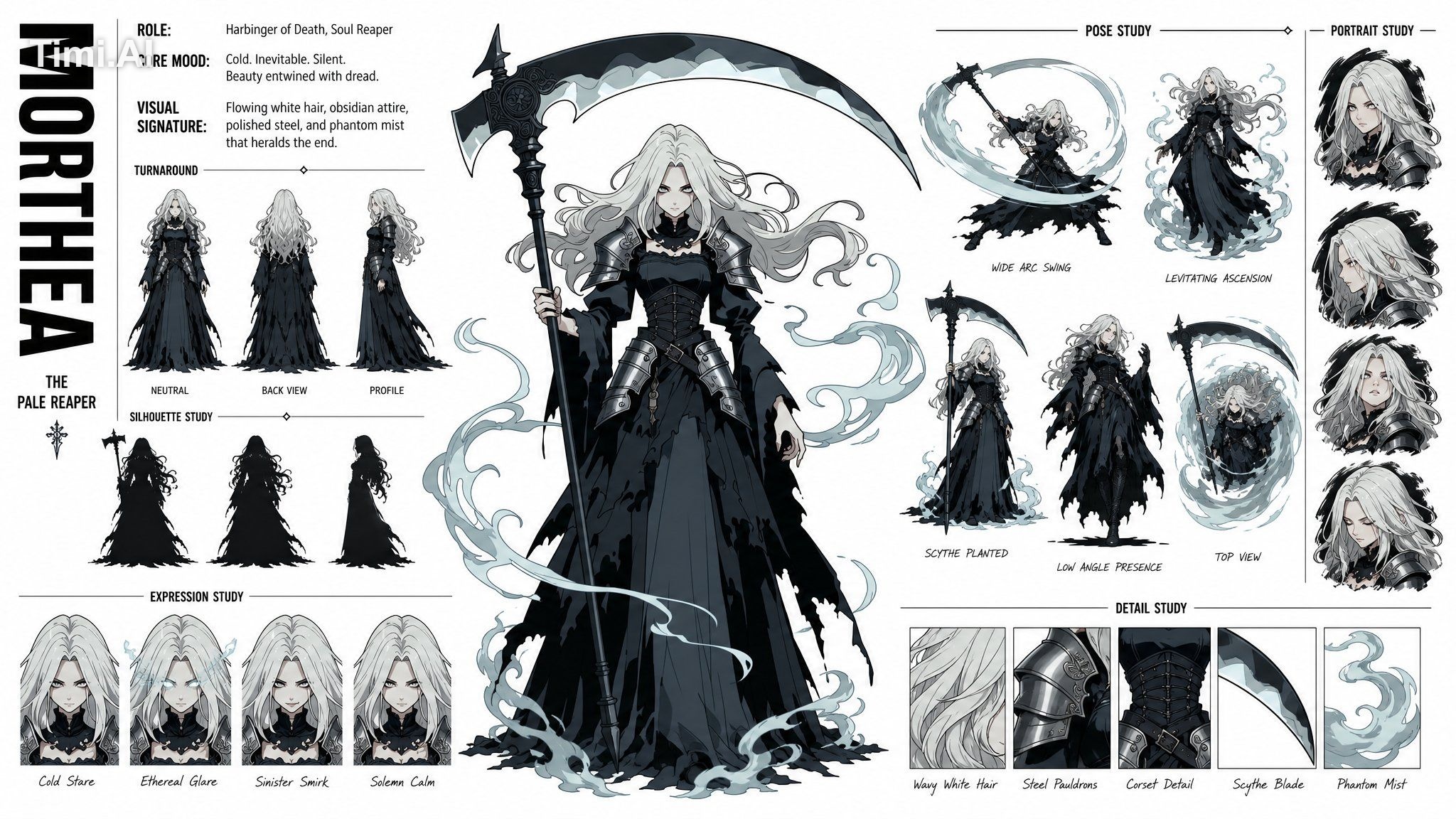 Create a premium, modern high-fashion CHARACTER CONCEPT ART