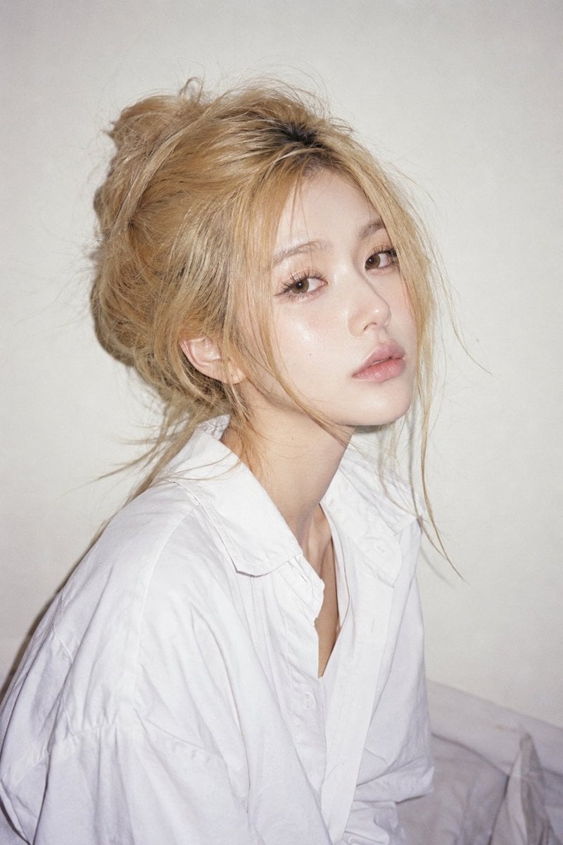 Photorealistic candid portrait of a beautiful woman against 