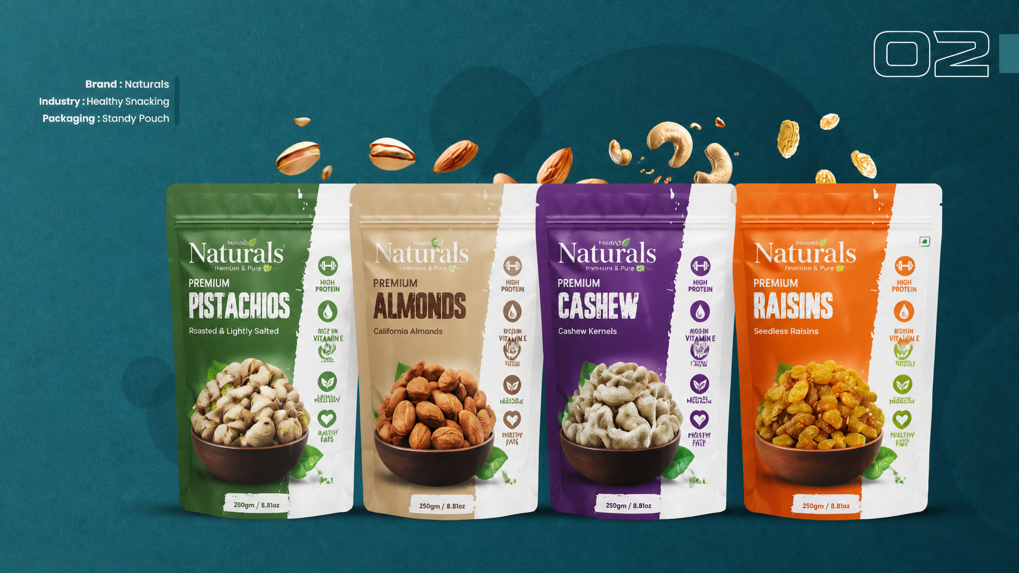 Create a distinctive packaging concept for a premium healthy
