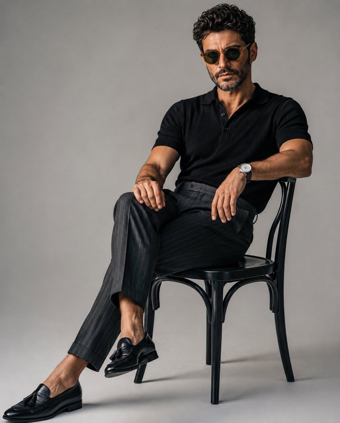 A luxury editorial fashion portrait of a stylish young man s