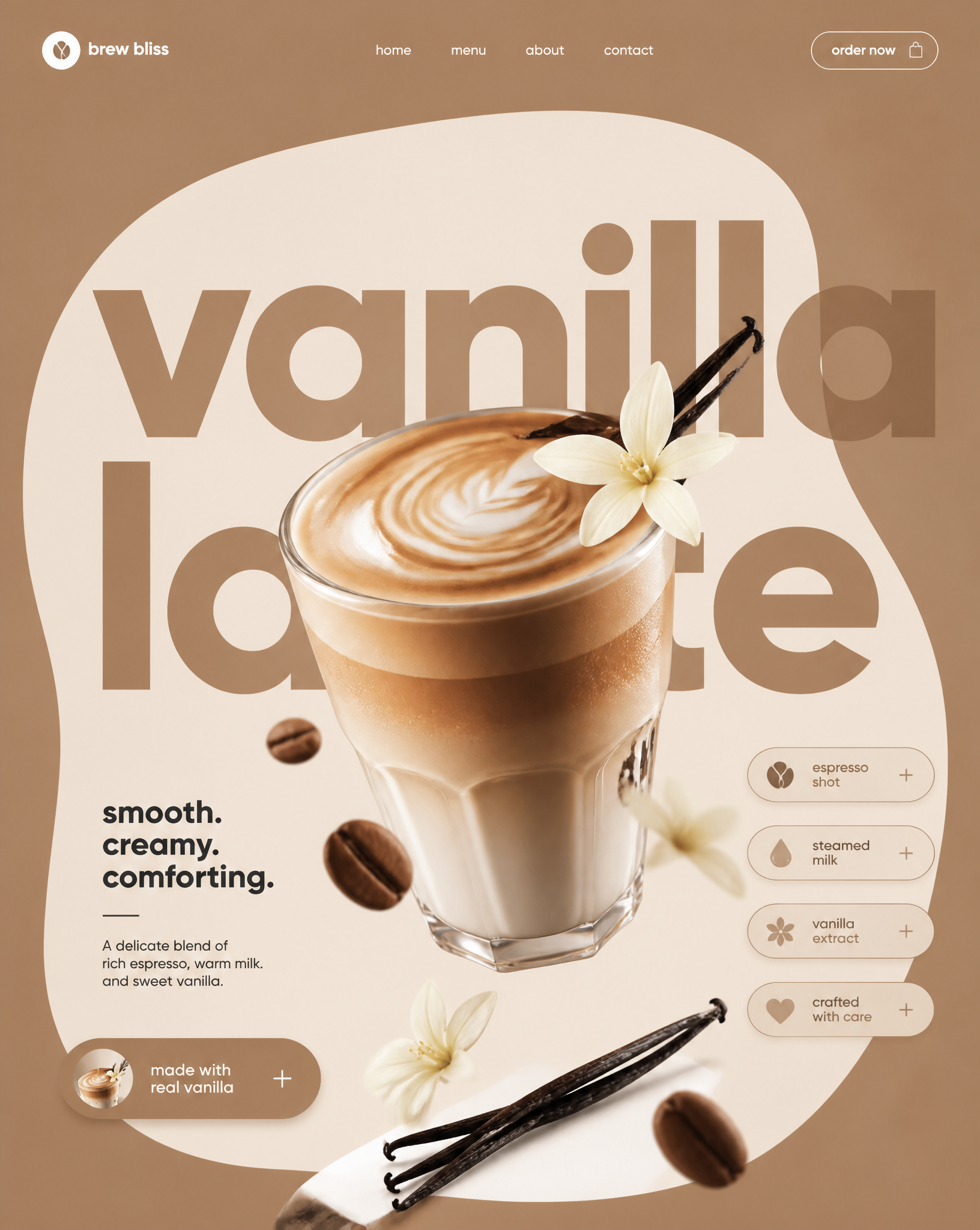 Vanilla Latte STYLE & ART DIRECTION: Modern minimalist food
