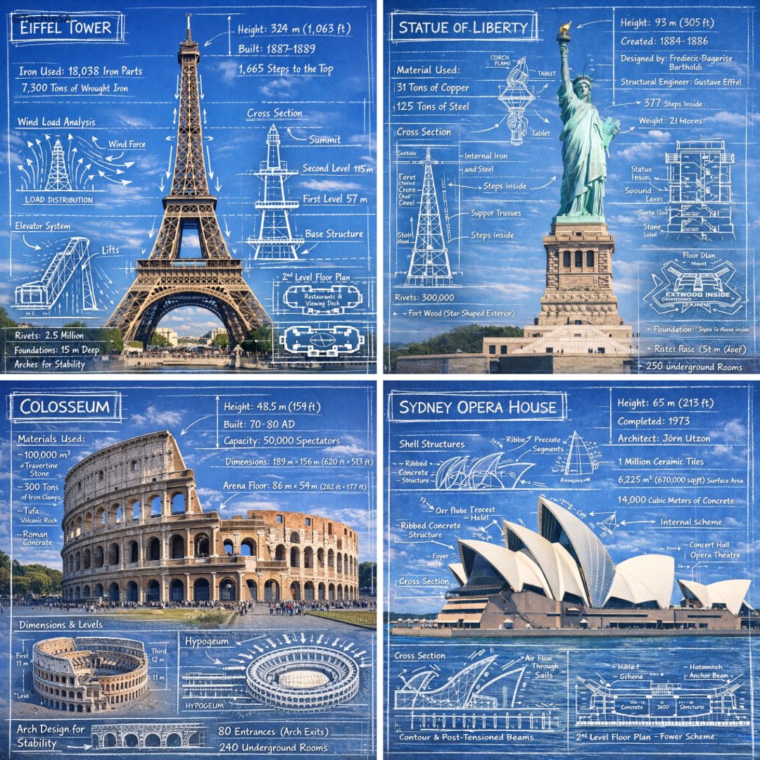 Create an infographic image of [LANDMARK], combining a real 