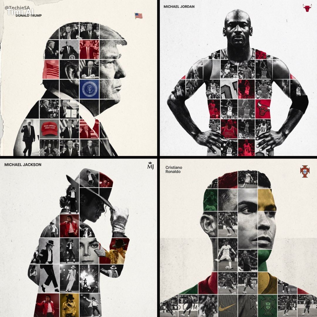 Create a high-end sports tribute poster using a dual exposur