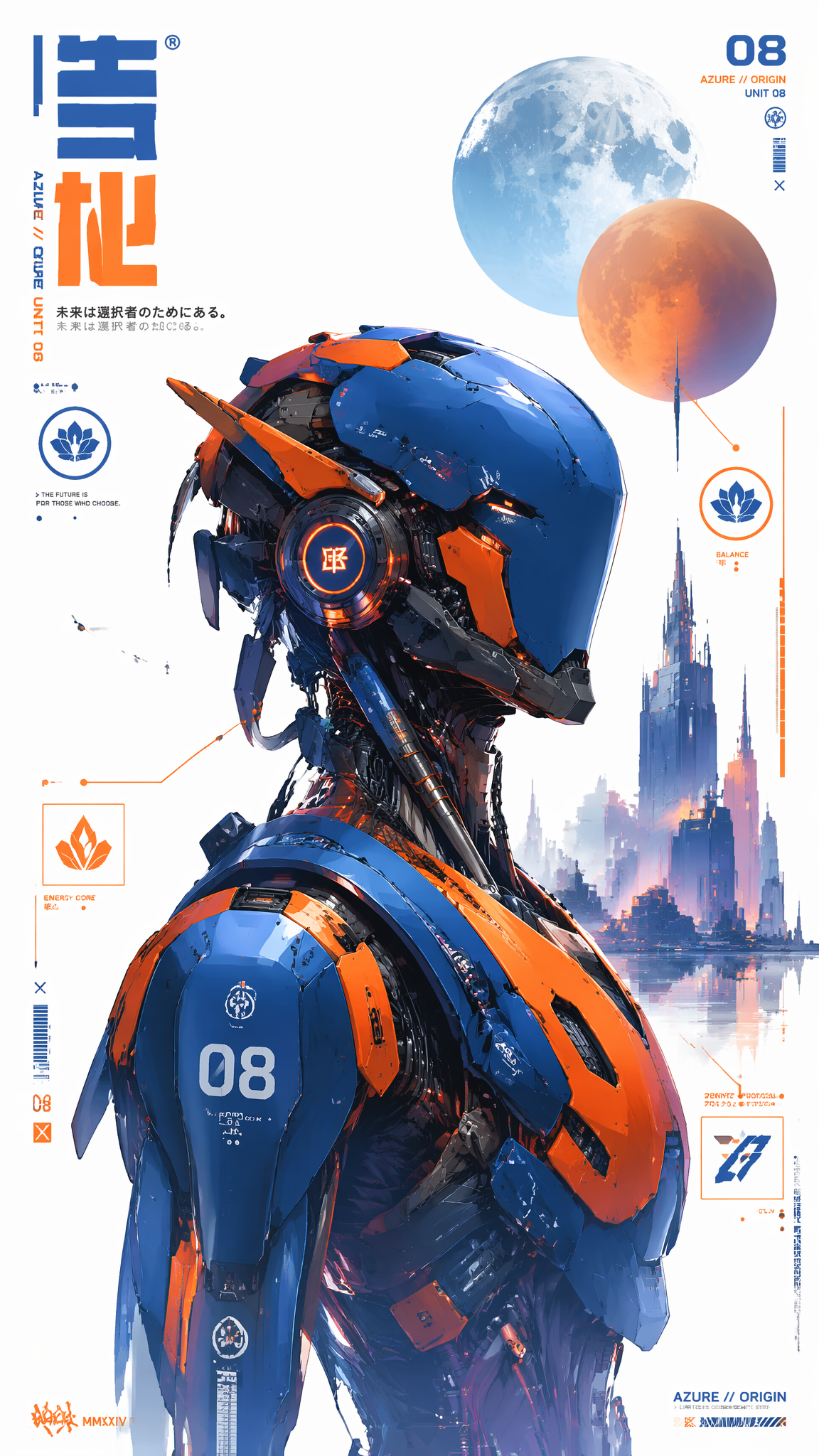 Create a premium character poster in a collector's edition. 