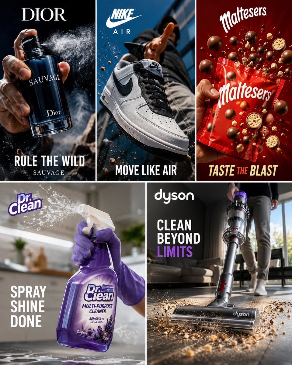 Create a premium UGC-style advertising poster for [Product] 