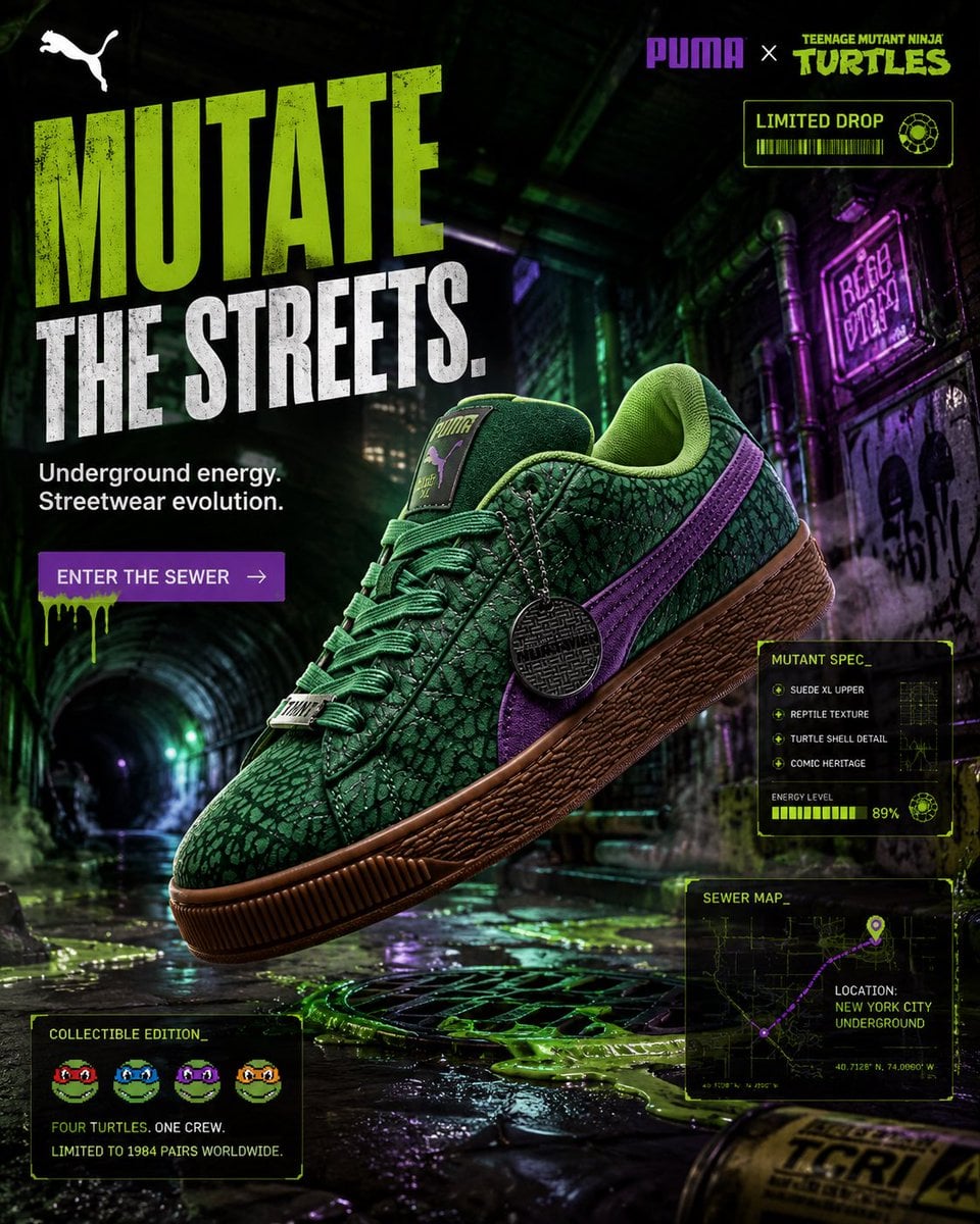 FORMAT:
4:5 vertical premium sneaker SMM campaign
hyper-real