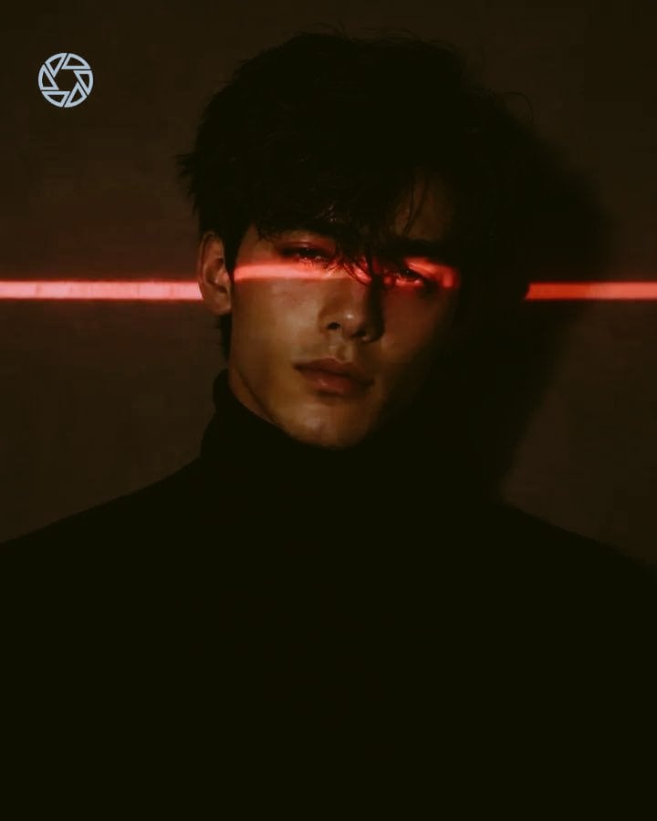 Ultra-realistic cinematic portrait of a young East Asian wom