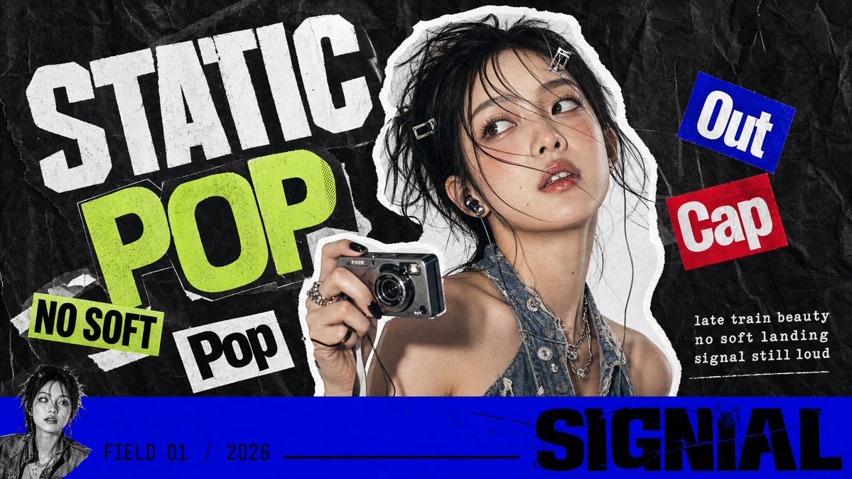 Create a 9:16 K-pop apocalypse ransom zine poster featuring 