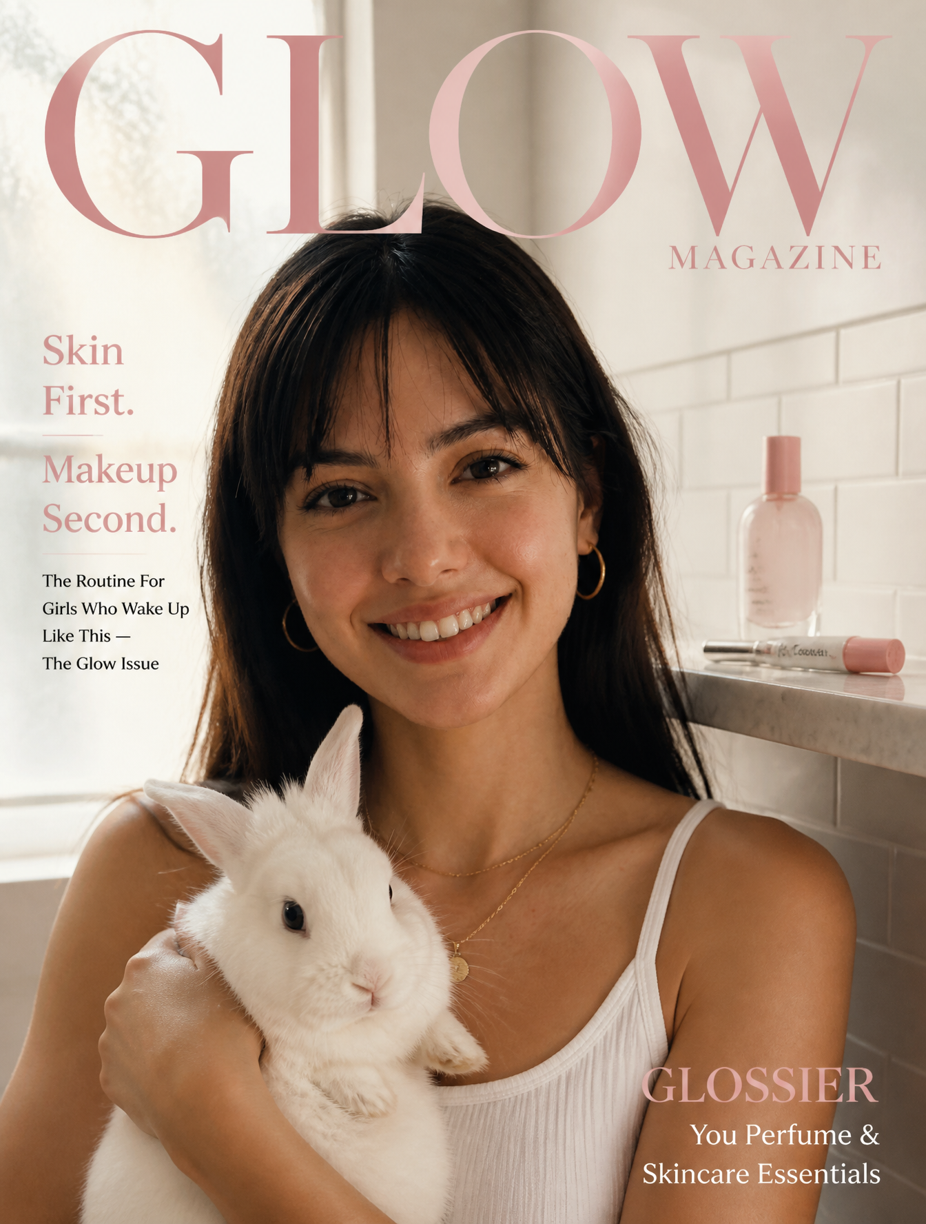 [SUBJECT]: A naturally beautiful girl with glowing no-makeup