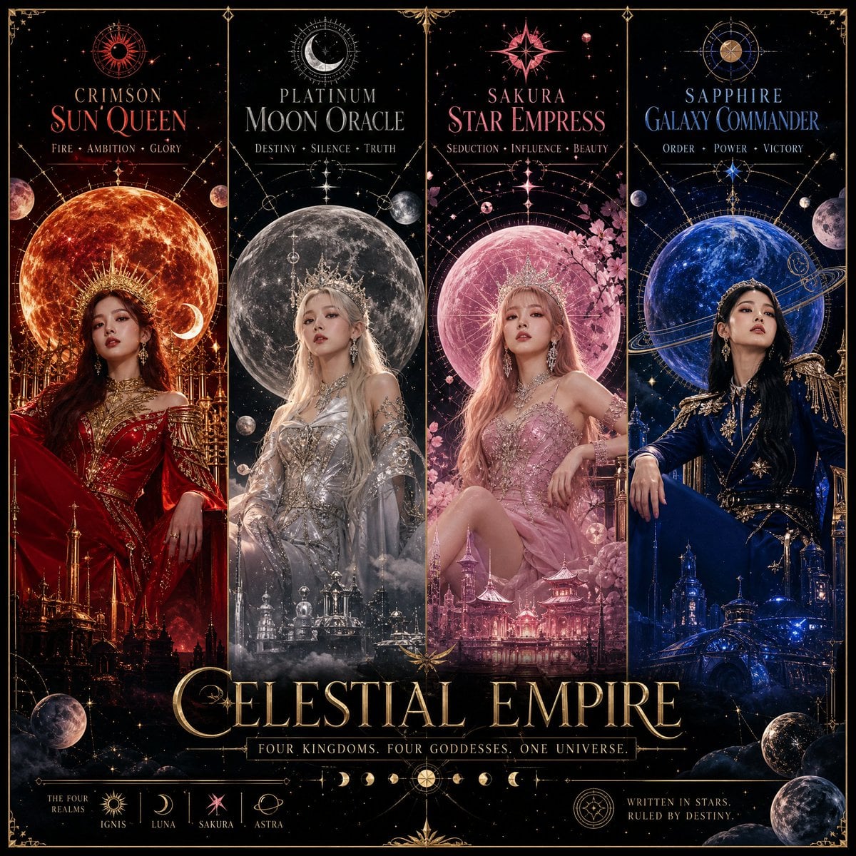 Theme: Four goddesses ruling four cosmic kingdoms
Ultra-prem