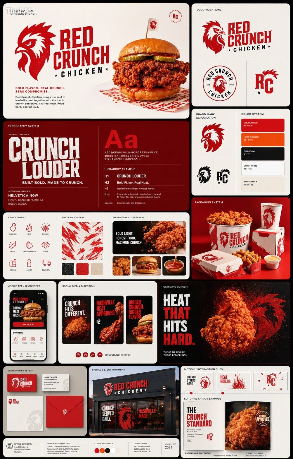Design a 3:4 full branding identity system poster for “BRAND
