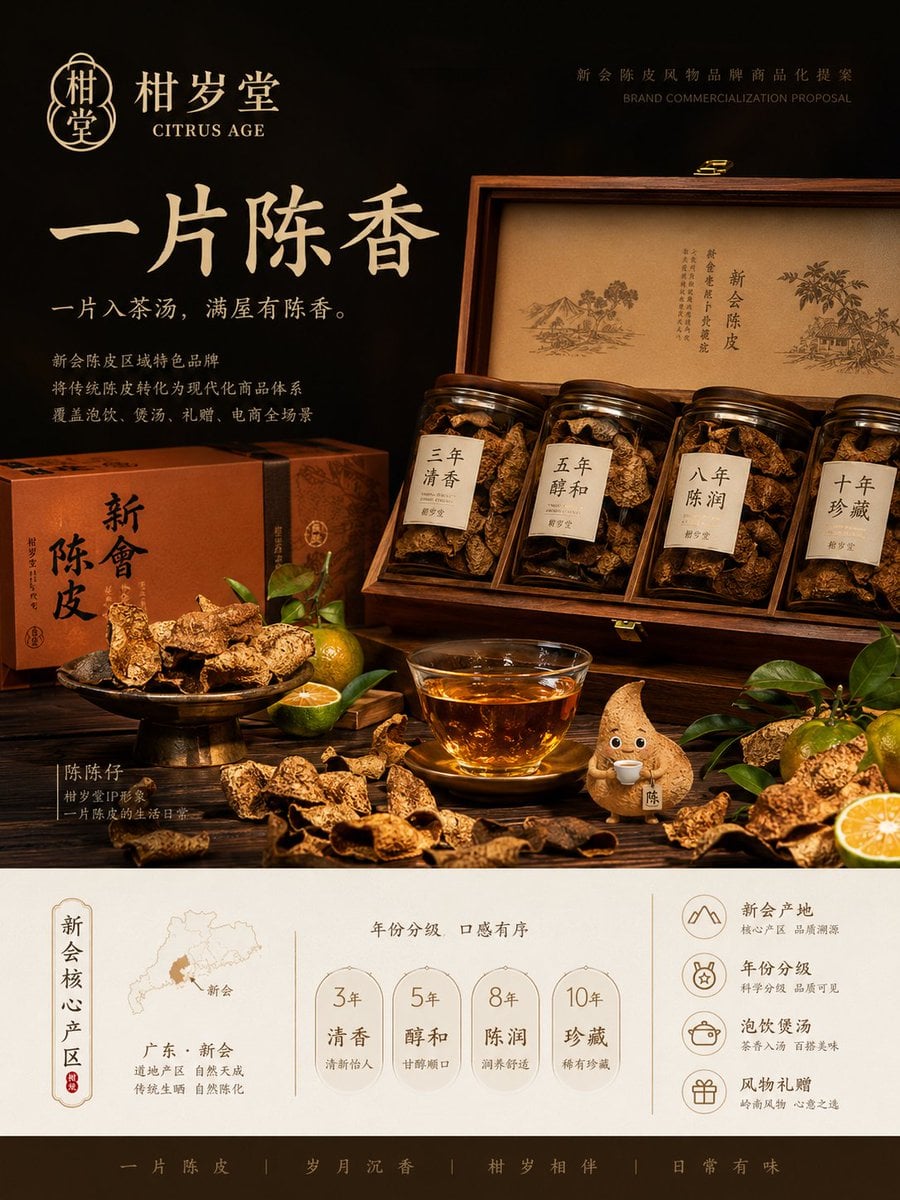 请根据用户输入的品牌信息,创作一套高完成度、具有统一视觉系统的「4张品牌视觉提案 / 4-Board Brand Vis