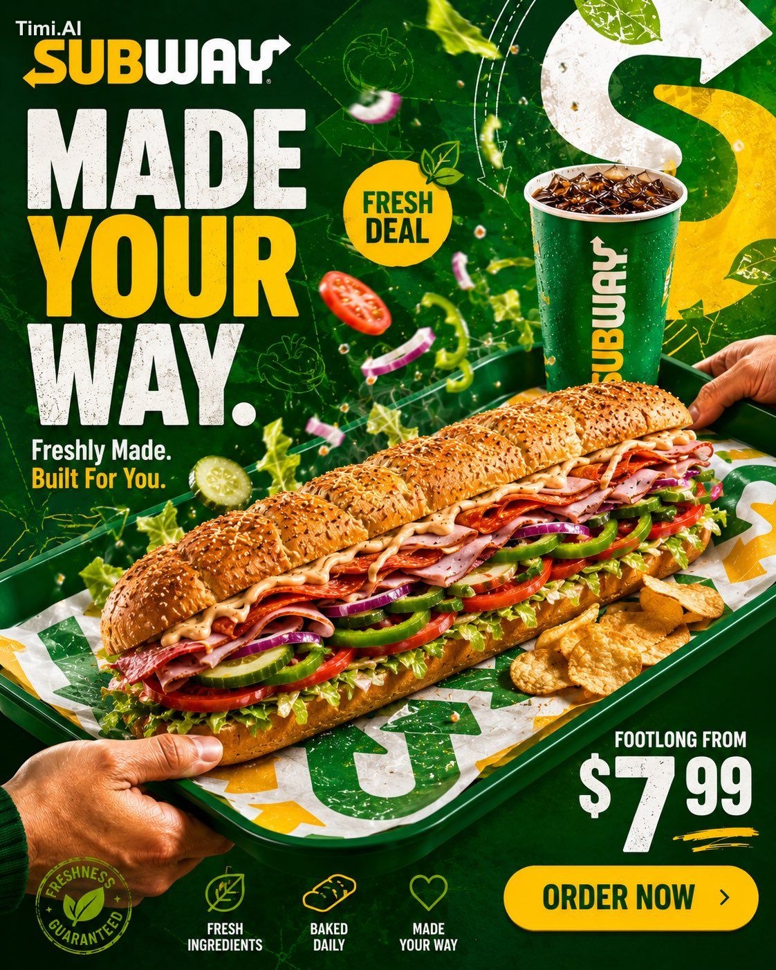 Prompt in 2 comments

SUBWAY

"EAT FRESH."

FORMAT

Ultra-Pr