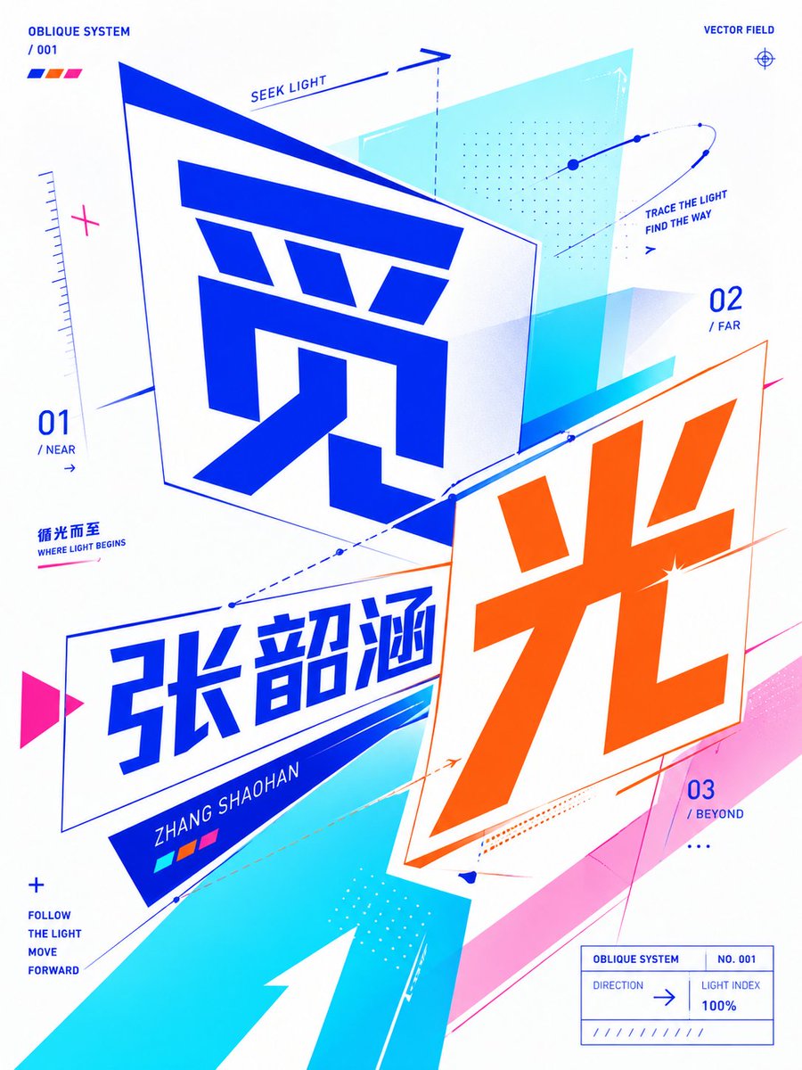请基于用户输入的【核心文字 / 单词 / 词组 / 短句 / 字母】，创作一张高完成度的「斜向透视平面字体概念海报 / 
