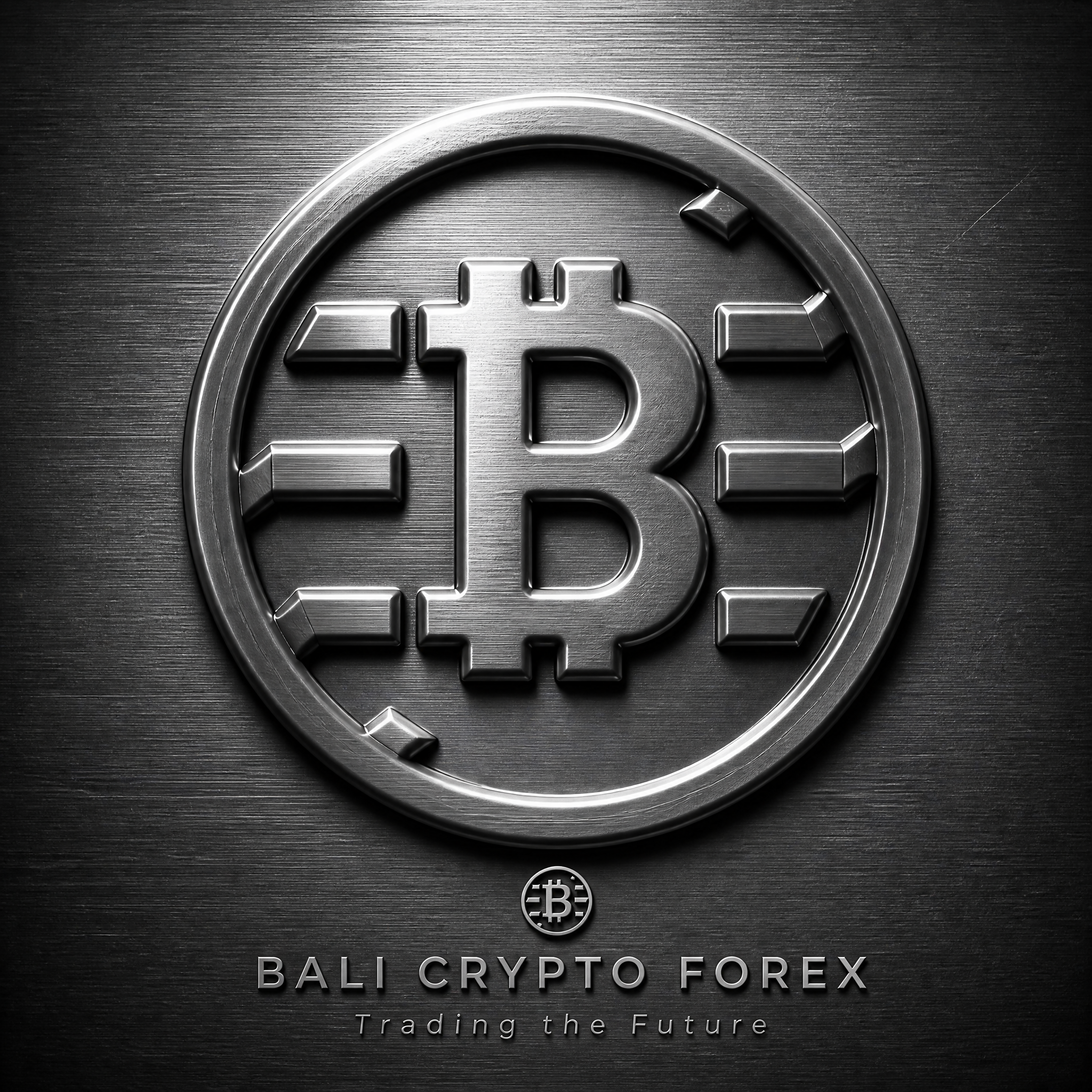 Ultra-detailed 3D metallic logo design, centered composition