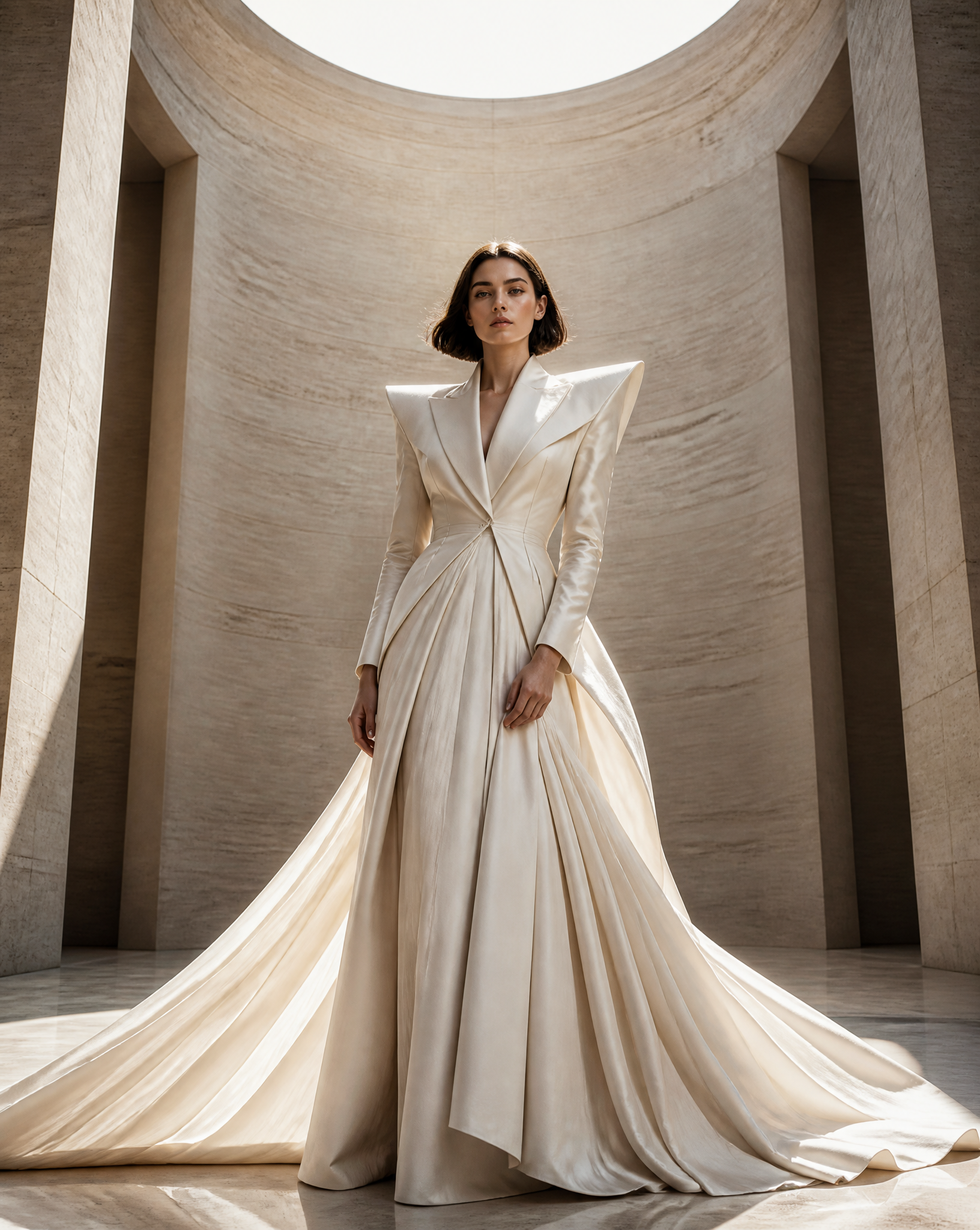 Editorial campaign portrait featuring a woman with exception