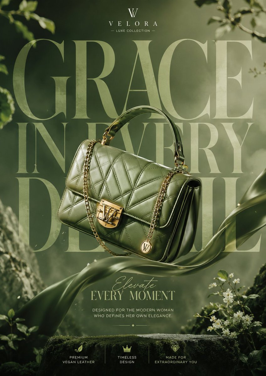 Generate a breathtaking luxury product advertisment of hand