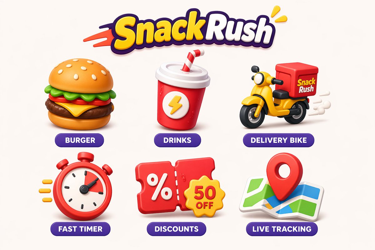 Create a cohesive collection of playful icons for [BRAND NAM