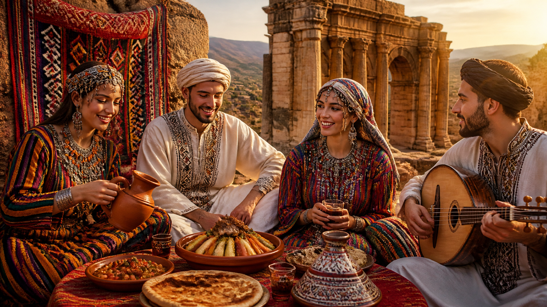 Create an ultra-realistic cultural artwork using all uploade