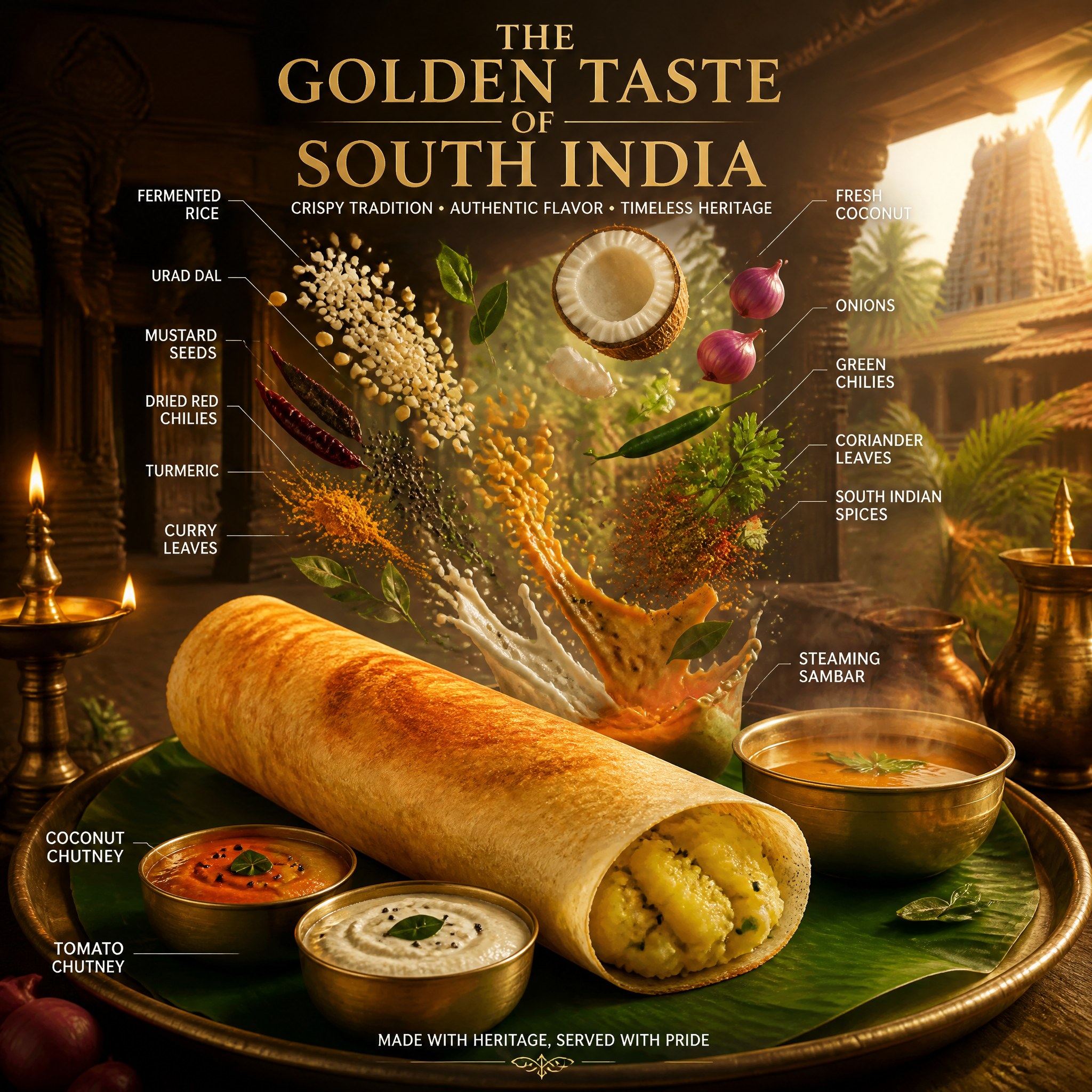 Ultra-realistic cinematic food photography of authentic Sout
