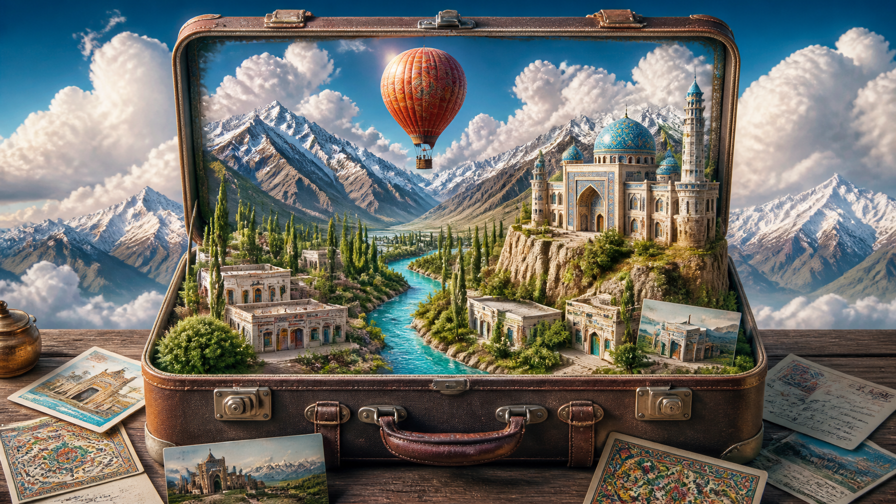 vertical hyperrealistic fantasy miniature scene, fully open 