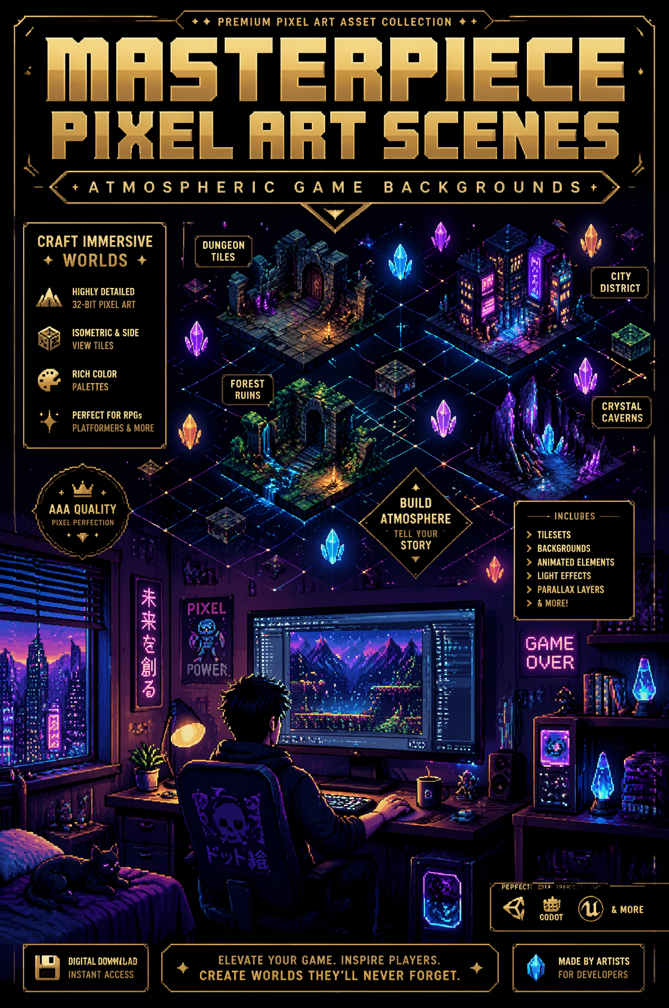A complex, maximalist advertising masterpiece designed like
