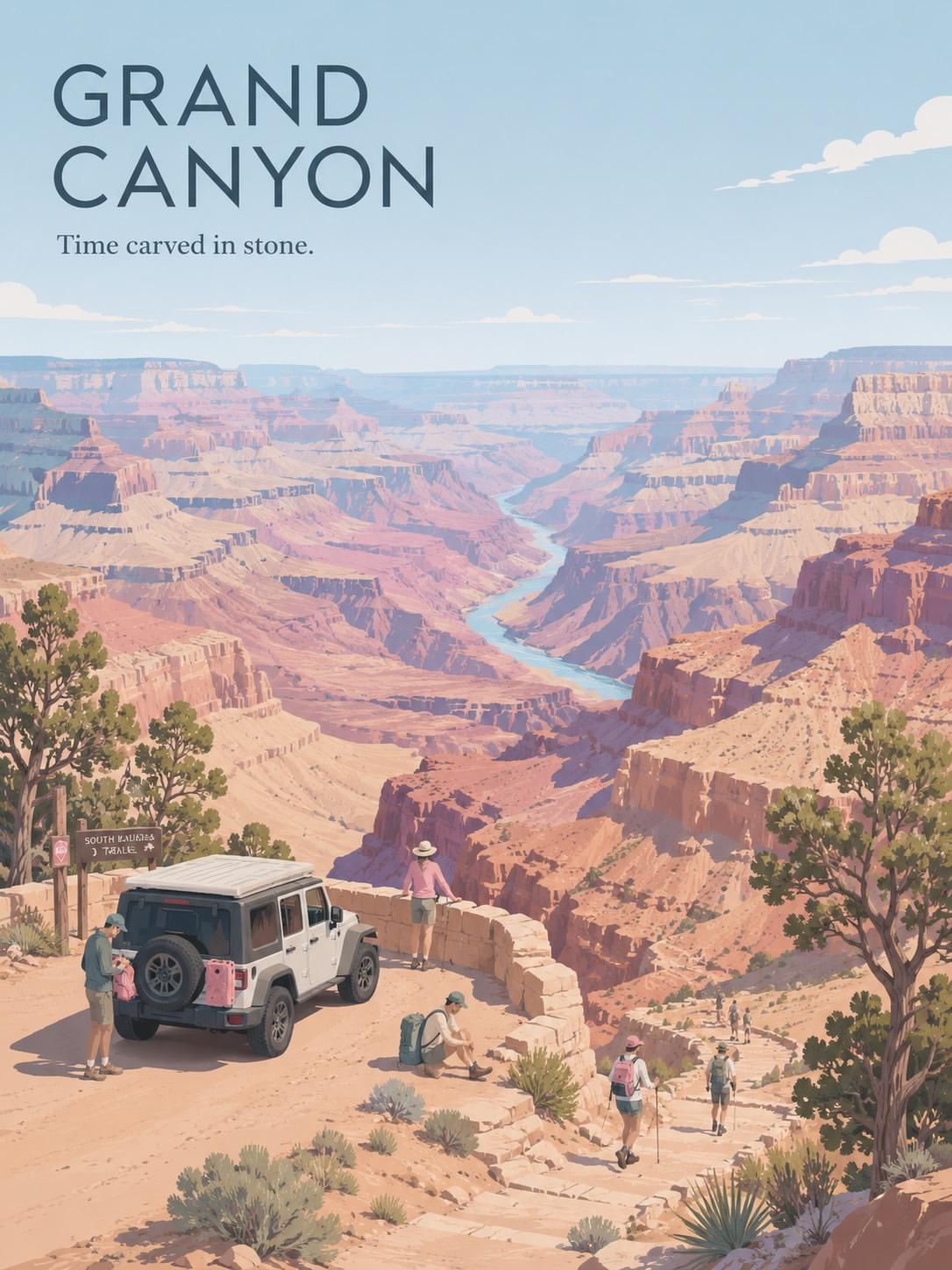 Create a premium minimalist vintage travel poster of [LOCATI