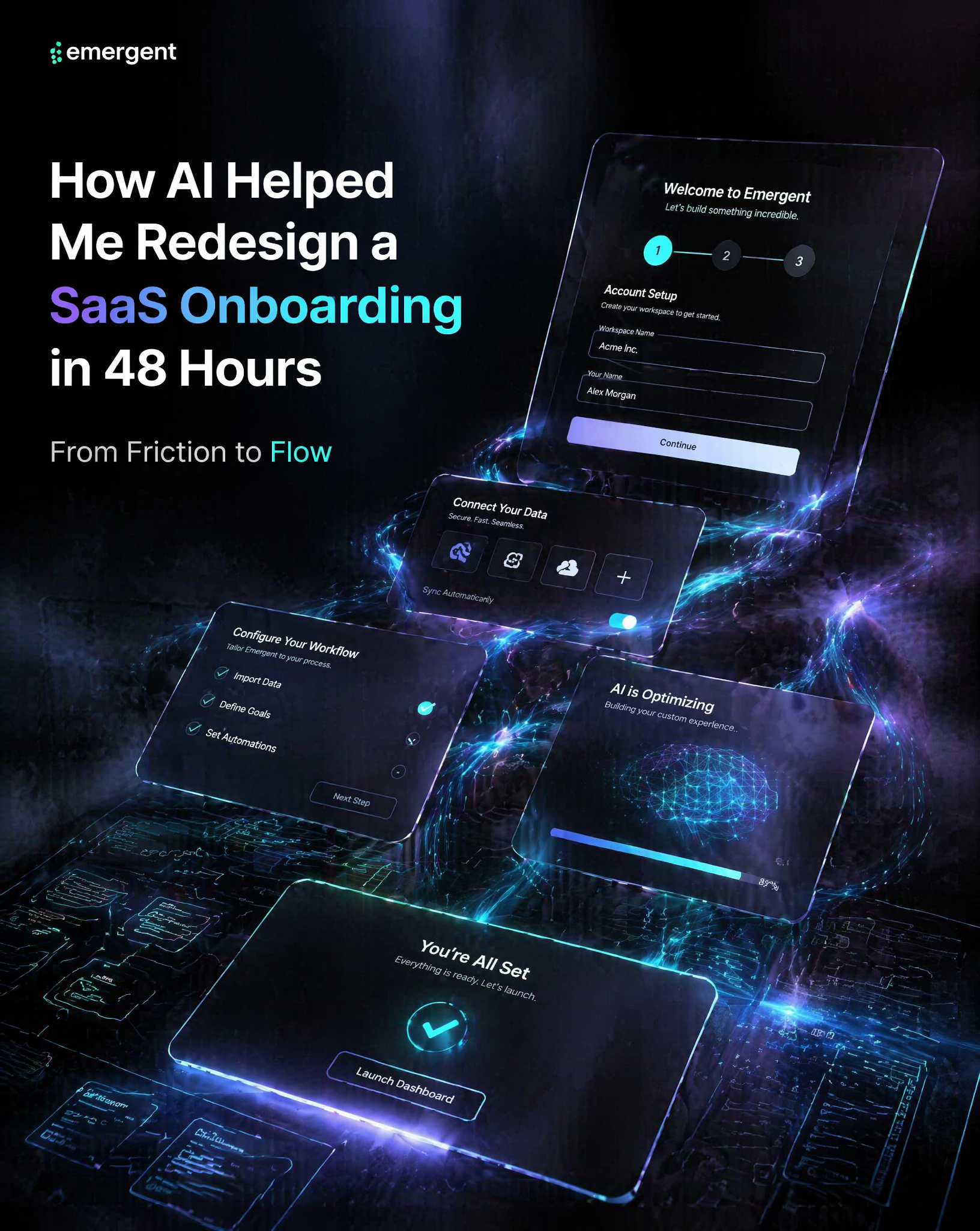 TITLEHow AI Helped Me Redesign a SaaS Onboarding in 48 Hours