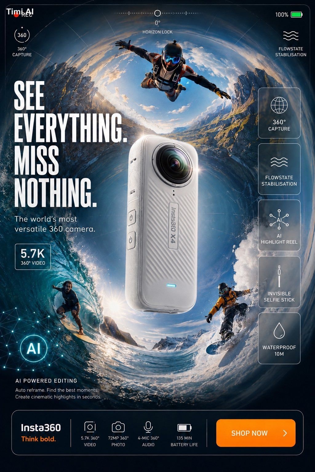 Ultra-high-end commercial product advertisement poster for I