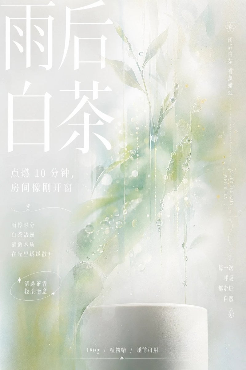 围绕[具体主题内容]生成一张明亮、清透、带空气感的信息视觉：画面核心不是清晰写实主体，而是把主题意象溶解成柔焦色雾与细长