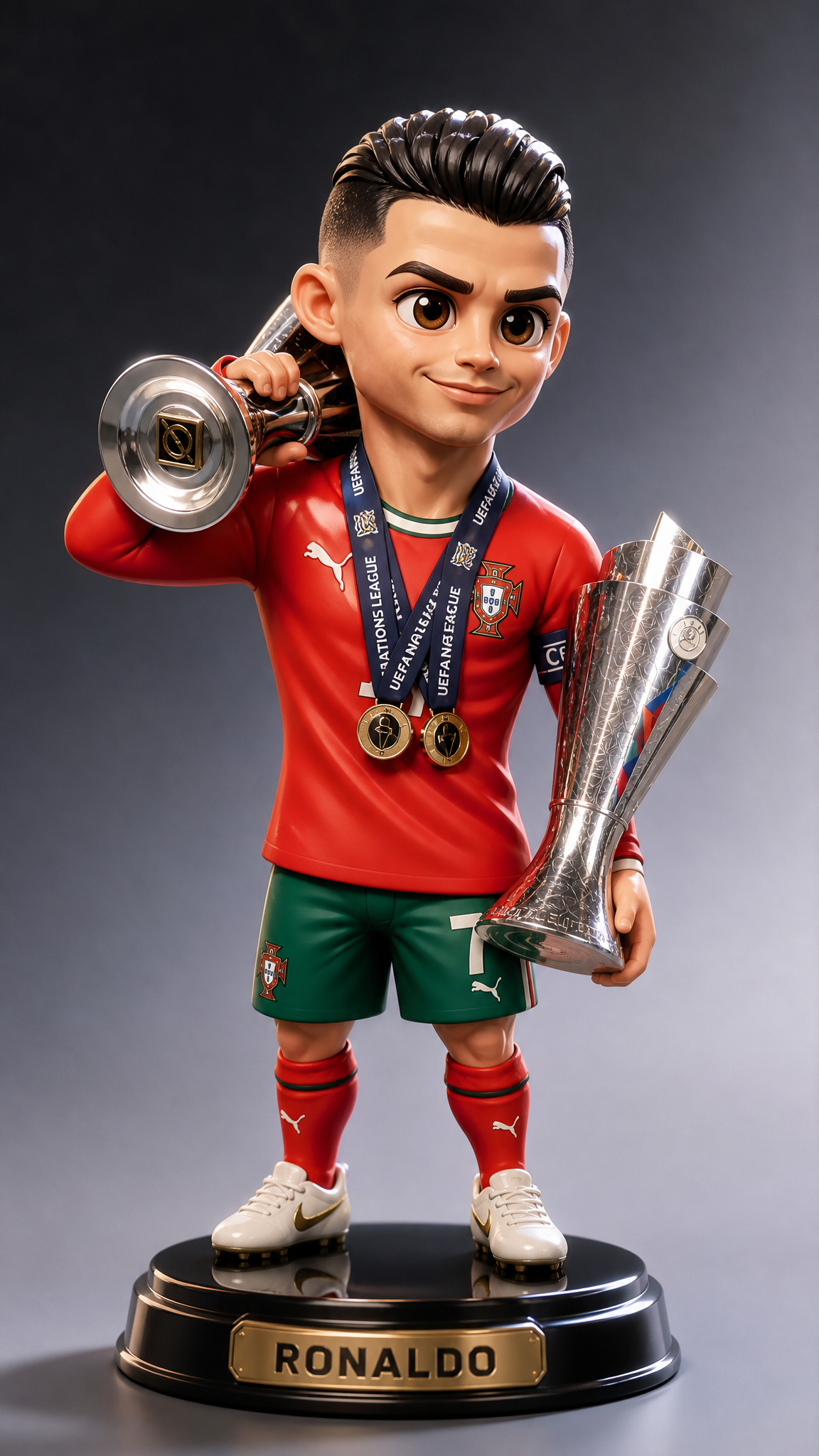 “Take this uploaded image and Generate a 3D miniature figure
