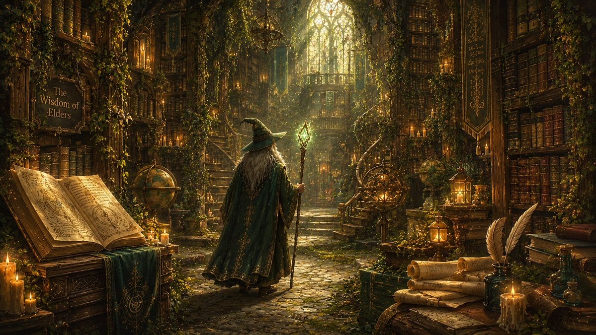 An enchanting illustration of [Subject] surrounded by lush [