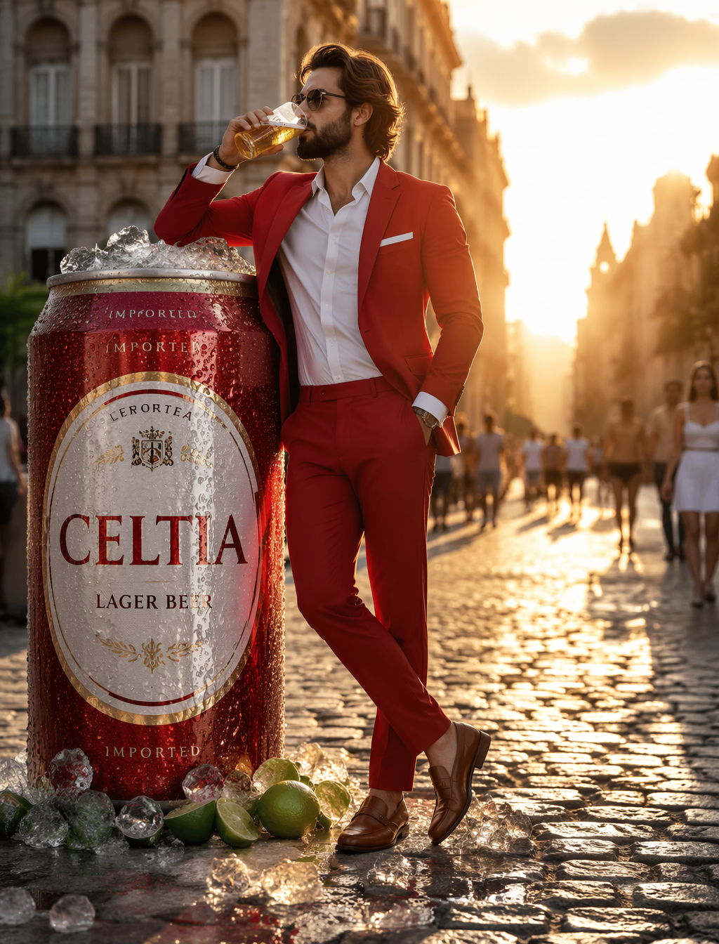 A hyperrealistic, cinematic, and stylized advertisement-type