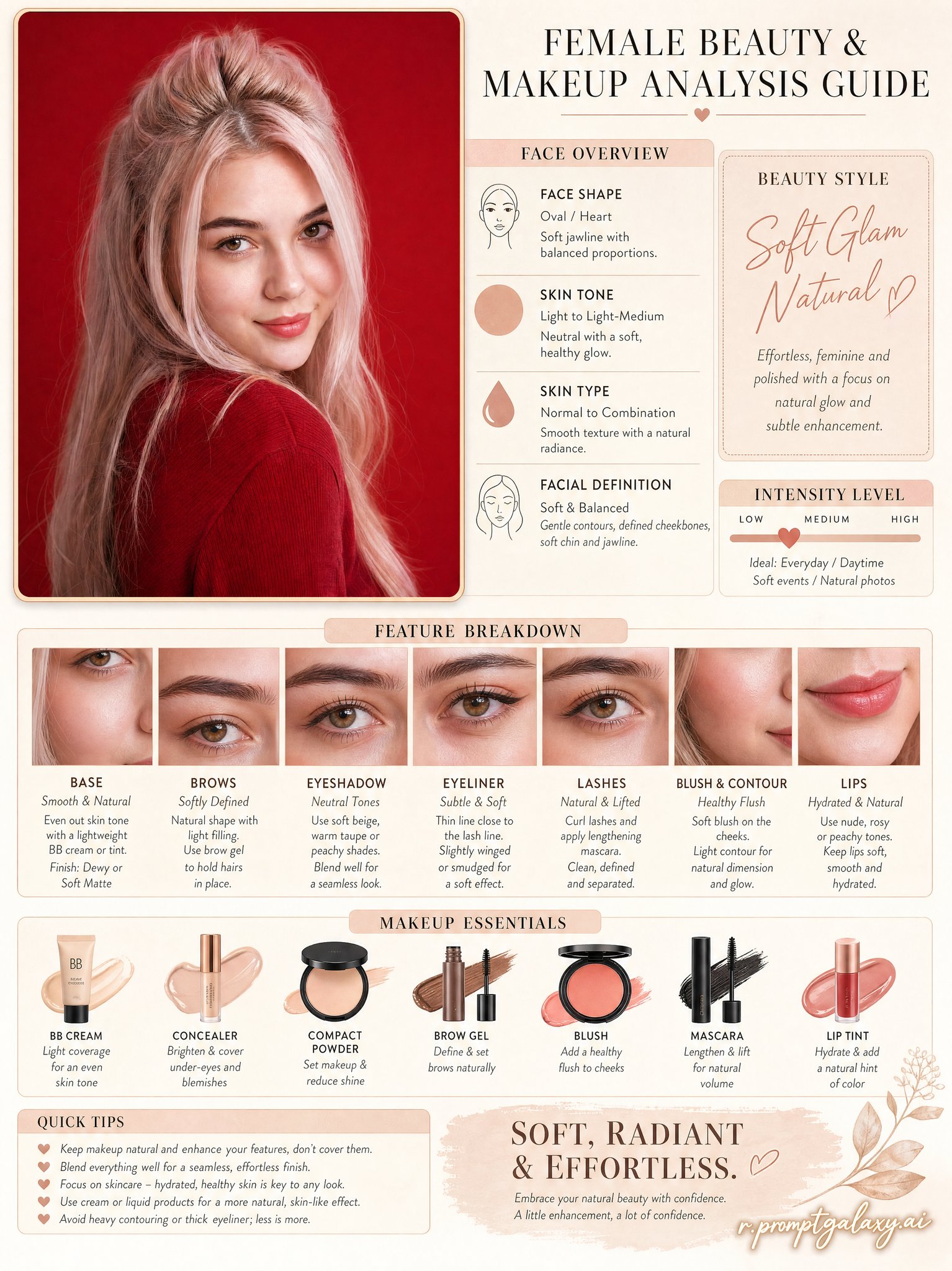 Clean beauty analysis concept, elegant and visually refined