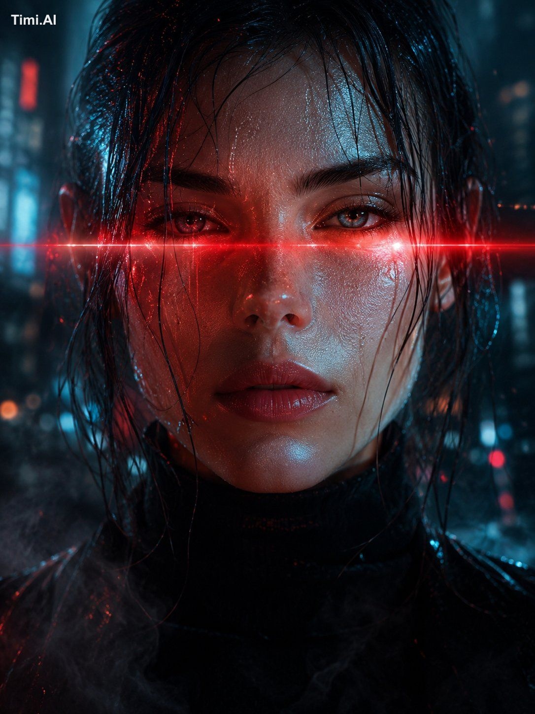 Ultra-realistic cinematic close-up portrait of a mysterious 