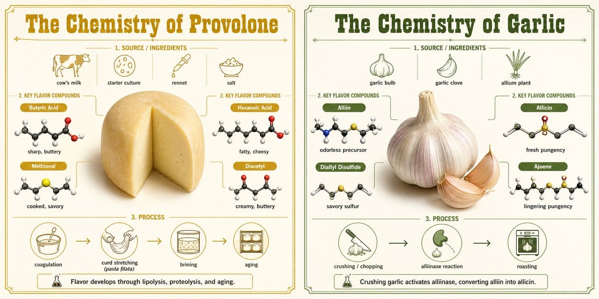 2x1 grid, Do this: Provolone & Garlic <instruction>   1. The