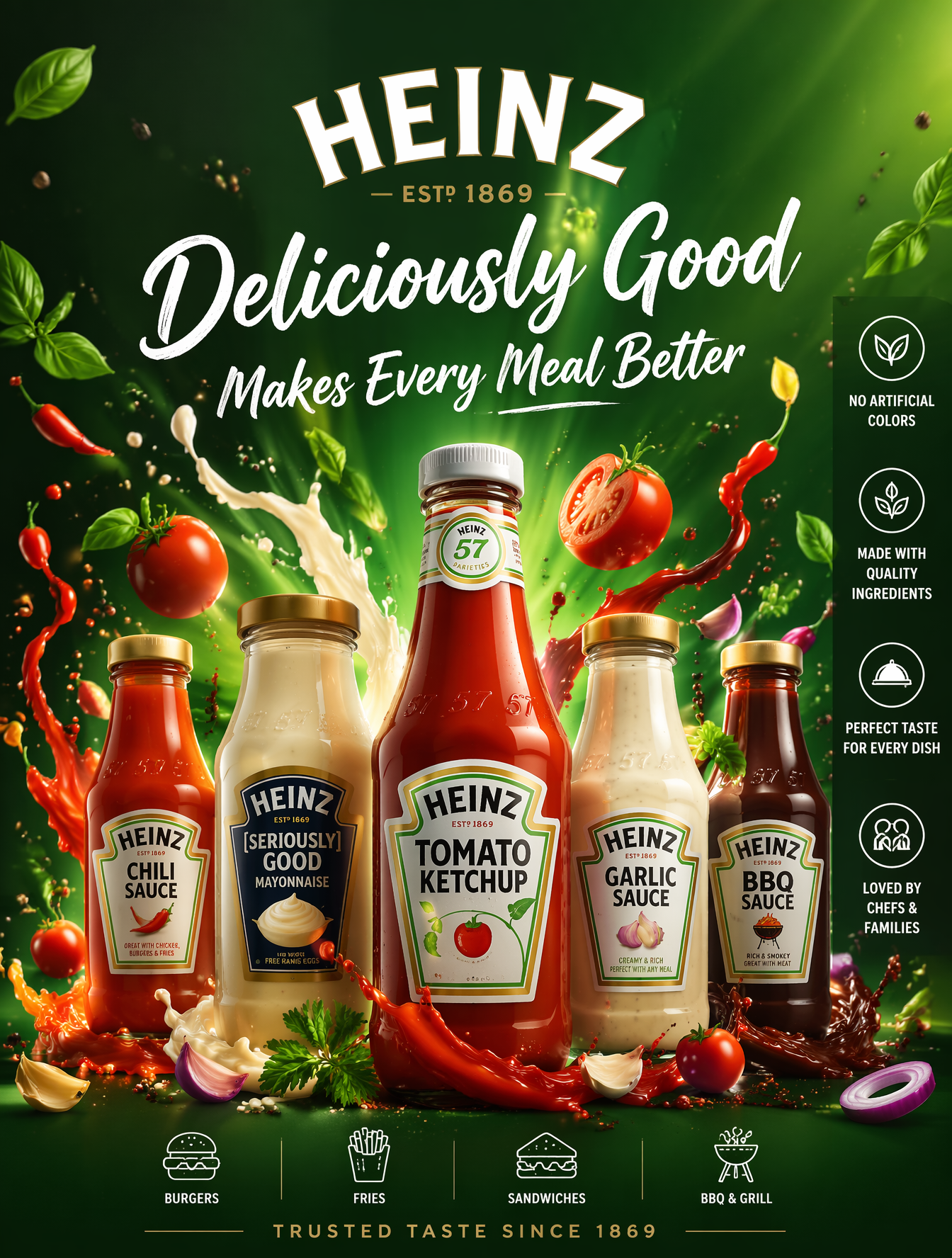 Ultra-premium Heinz commercial advertising poster, luxury co