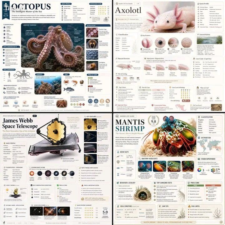 Create a high-end scientific infographic in a clean 2x2 grid